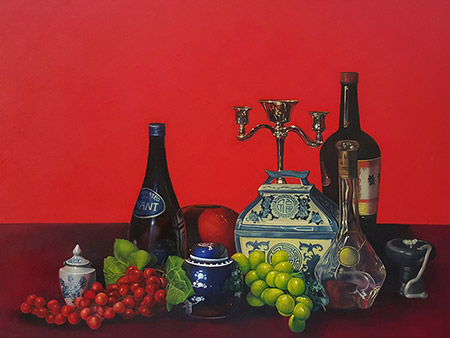 Life-long learning art class. A look at visual arts centred on basic fine art oil painting classes academic studio practice in Singapore contemporary arts scene, art space and art culture